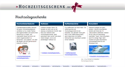 Desktop Screenshot of hochzeitsgeschenk.de